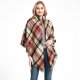 Hot model manufacturers European-American style imitation cashmere plaid square scarf scarf women's autumn and winter shawl