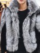 Men's Hooded Fur Coat Regular Solid Colored Daily Long Sleeve Fur Brown Gray