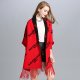 Fashion European and American style color printing long scarf with sleeves women's sweater shawl