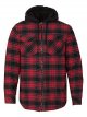 Men's 8620 Plaid Quilted Lined Flannel Full-Zip Hooded Jacket