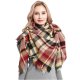 Hot model manufacturers European-American style imitation cashmere plaid square scarf scarf women's autumn and winter shawl