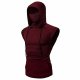 Men's Workout Hooded Tank Tops Pure Color Sleeveless/Short Sleeve Gym Hoodies T-Shirts