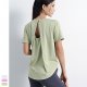 Women's Yoga Top Fashion White Purple Green Blue Yoga Running Fitness Top Short Sleeve Sport Activewear Breathable Quick Dry Comfortable Stretchy